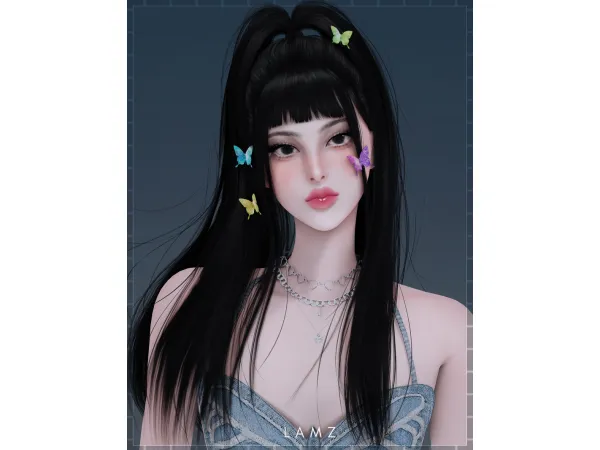 Alpha LAMZ_Attention_Hyeinhair - The Sims 4 Custom Content
