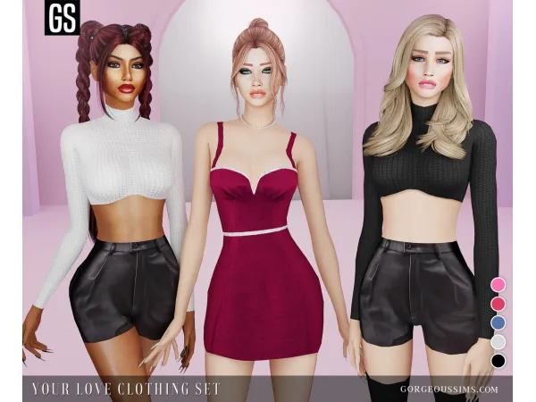 Alpha Your Love Clothing Set - The Sims 4 Custom Content