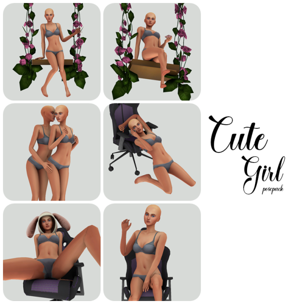 Alpha Cute Girl Posepack (Patreon Early Access) by bommie-sims - The Sims 4 Custom Content