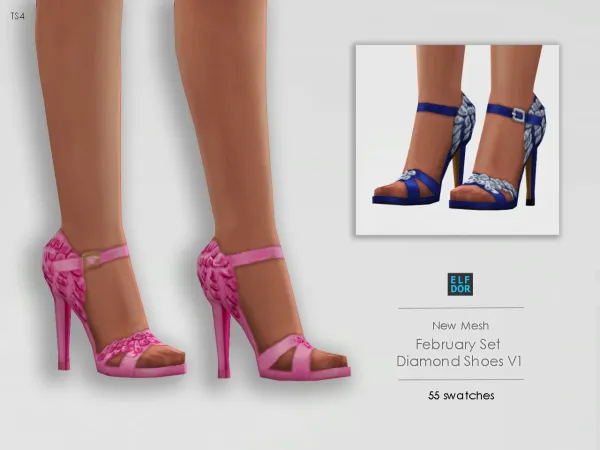Maxis Match Diamond Shoes High Heels - The Sims 4 Custom Content