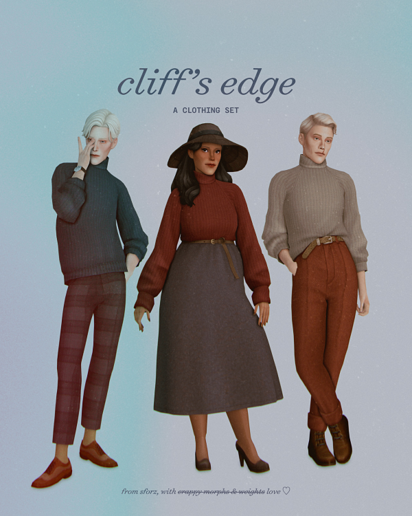 Maxis Match [part iii of iv] cliffs edge a clothing set by simsfinds - The Sims 4 Custom Content