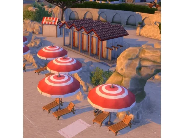 Maxis Match Baia dell'amore Beach Community Lot - The Sims 4 Custom Content