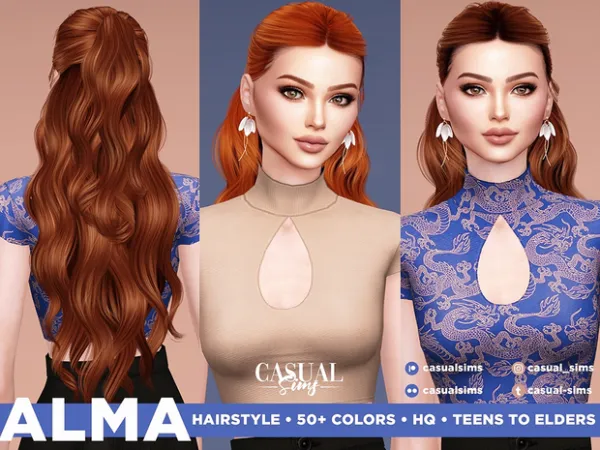 Alpha Alma Hairstyle by CasualSims - The Sims 4 Custom Content