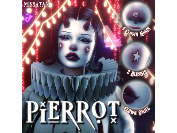 Alpha Pierrot by Missatan - The Sims 4 Custom Content