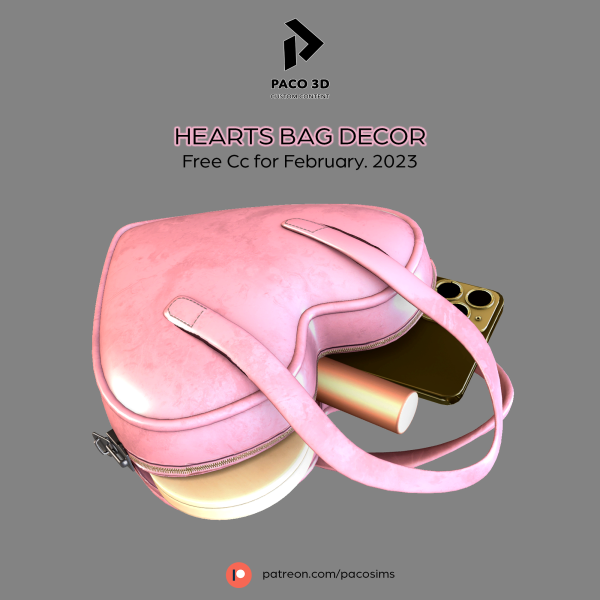 Alpha Hearts Bag Full Deco by simsfinds - The Sims 4 Custom Content