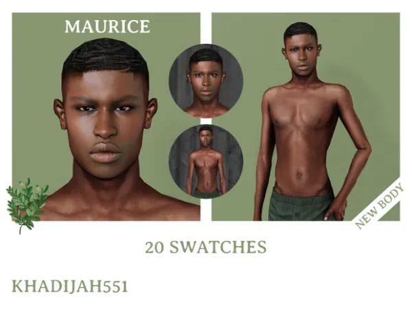 Alpha MAURICE SKIN by khadijah551 - The Sims 4 Custom Content