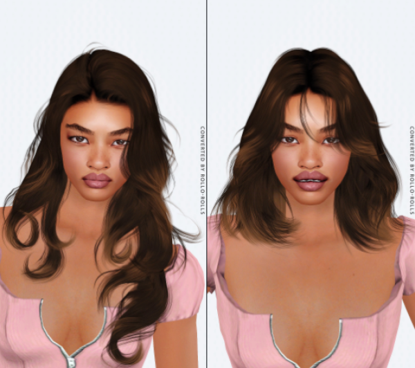 Wings Fluffy Curly Hairstyle 4t3 by simsfinds - The Sims 3 Custom Content