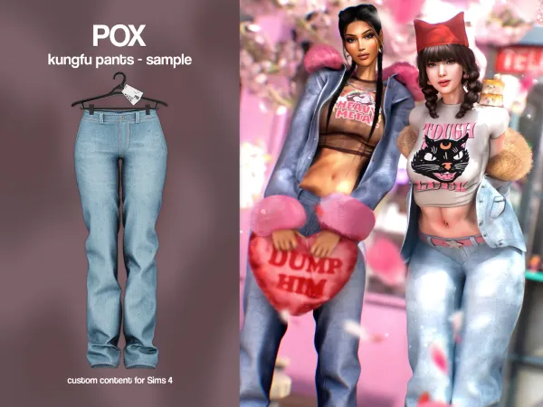Pox Kungfu Pants - The Sims 4 custom content