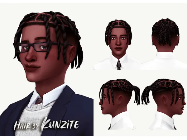 Maxis Match Hair 34 by qr19sims - The Sims 4 Custom Content
