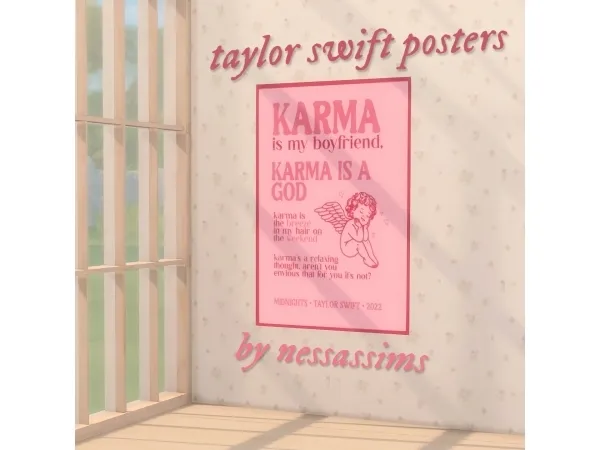 Mix Taylor Swift posters - The Sims 4 Custom Content
