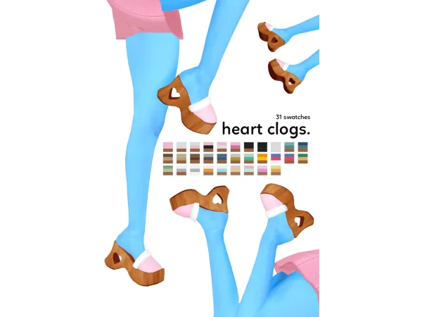 Maxis Match heart clogs by nsves - The Sims 4 Custom Content