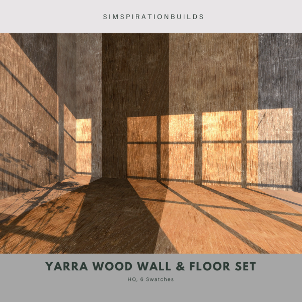 Alpha Yarra Wallpaper Flooring Pack by simsfinds - The Sims 4 Custom Content