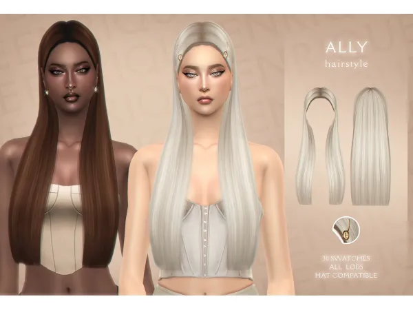 Maxis Match [EnriqueS4] Ally Hairstyle by EnriqueS4 - The Sims 4 Custom Content