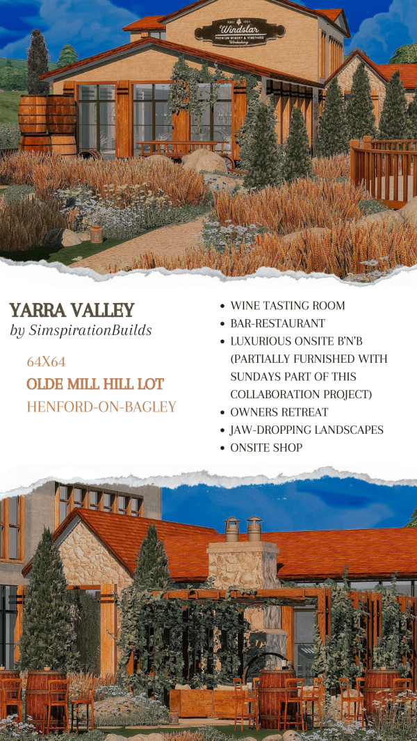 Alpha Yarra Valley by simsfinds - The Sims 4 Custom Content