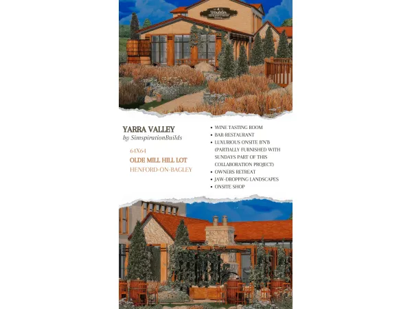 Alpha Yarra Valley by SimspirationBuilds - The Sims 4 Custom Content