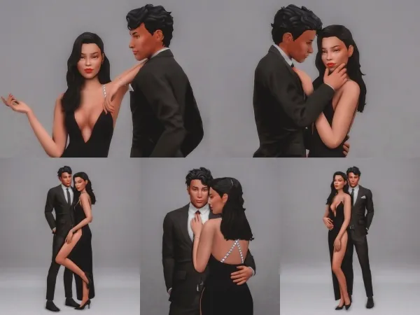 Mix Classy Couple Pose Pack - The Sims 4 Custom Content