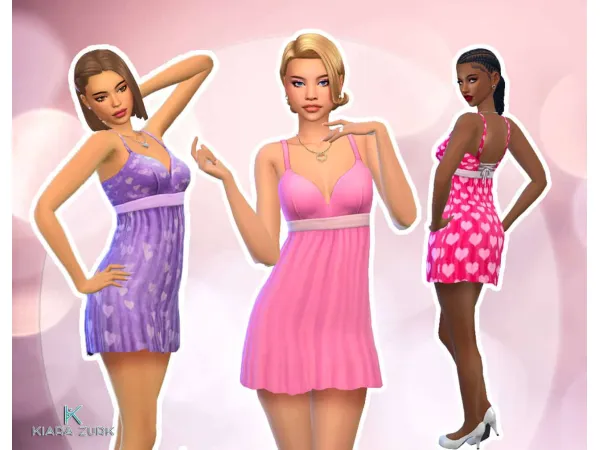 Maxis Match Valentine Dress - The Sims 4 Custom Content