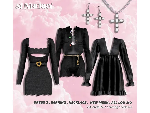 Alpha [SUNBERRY]DE GIFT SET 5 YSL SET 227 (Early access) by SUNBERRY - The Sims 4 Custom Content