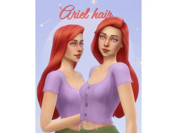 Maxis Match Ariel hairstyle by Miiko - The Sims 4 Custom Content