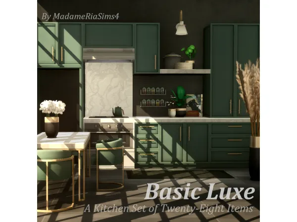 Mix Basic Luxe Kitchen by MadameRia - The Sims 4 Custom Content