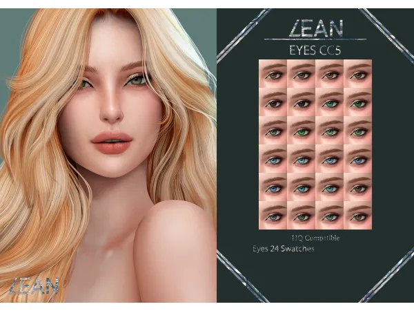 Alpha LEAN EYES CC5 by LEANSIMS - The Sims 4 Custom Content
