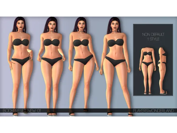 Mix Female Body Preset N1 - The Sims 4 Custom Content