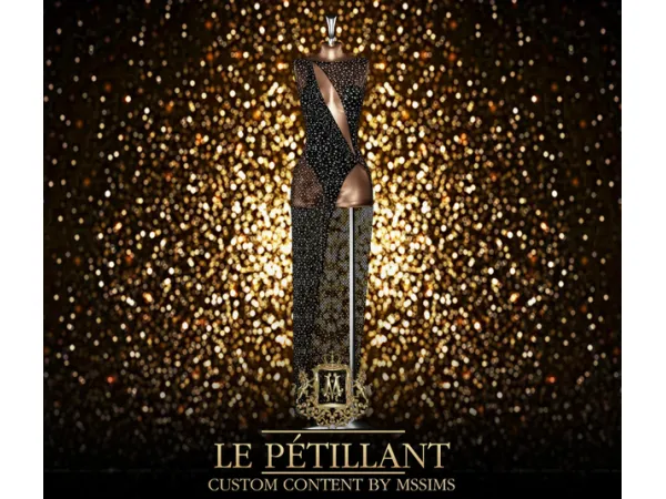 Alpha LE PETILLANT DRESS by Mssims4 - The Sims 4 Custom Content