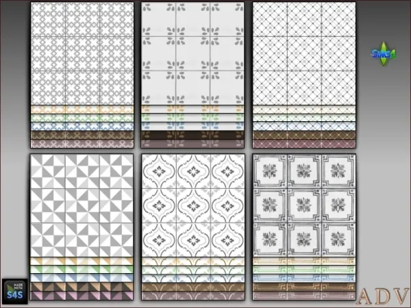 Mix Floor tiles - The Sims 4 Custom Content
