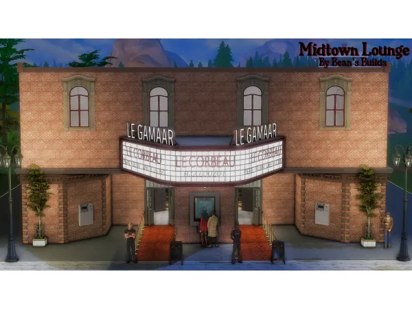 Maxis Match Midtown Lounge by Bean's Builds - The Sims 4 Custom Content