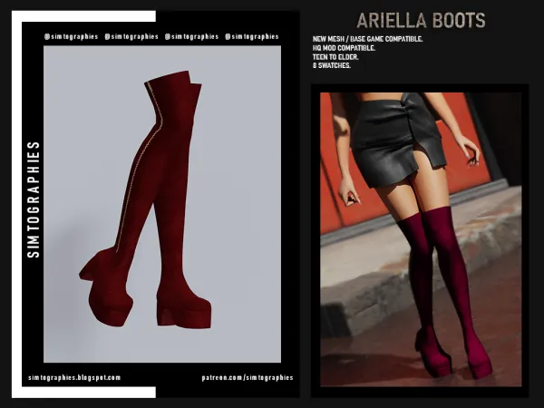 Alpha Ariella Boots - The Sims 4 Custom Content