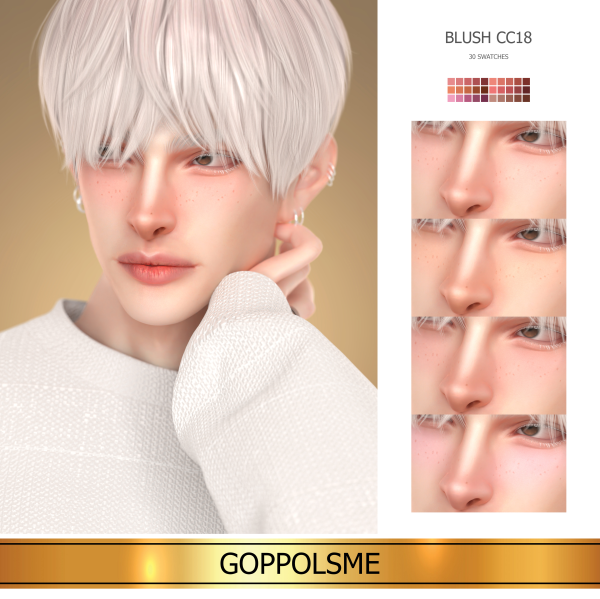 Alpha GPME GOLD Blush CC18 by simsfinds - The Sims 4 Custom Content