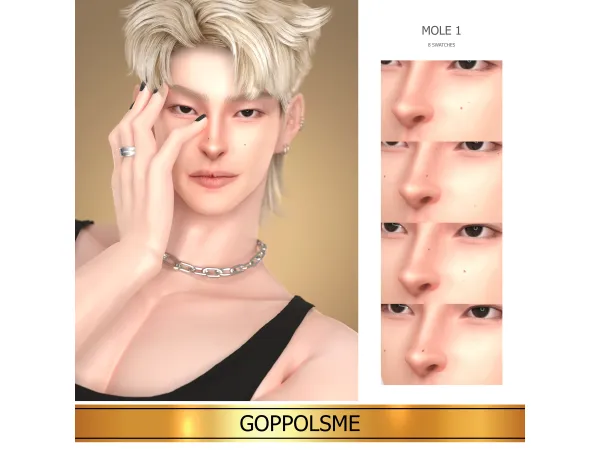 Alpha GPME GOLD MoleSet 01 by GoppolsMe - The Sims 4 Custom Content