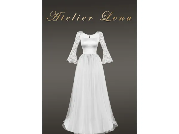 Alpha [Atelier Lena] Laura Dress Set by Atelier Lena - The Sims 4 Custom Content
