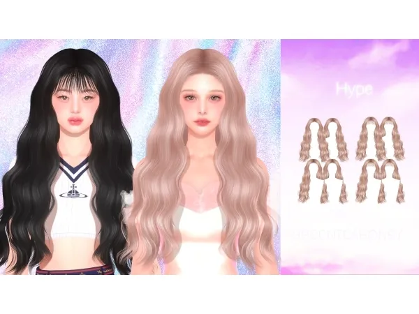 Alpha Hype Hairstyle by GreenteaHoney - The Sims 4 Custom Content