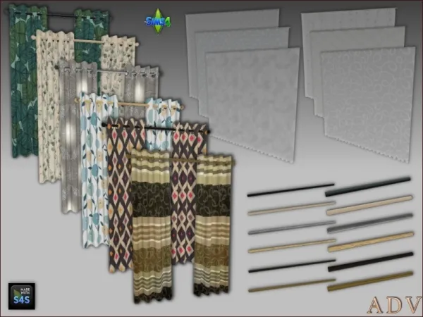 Mix Curtains - The Sims 4 Custom Content
