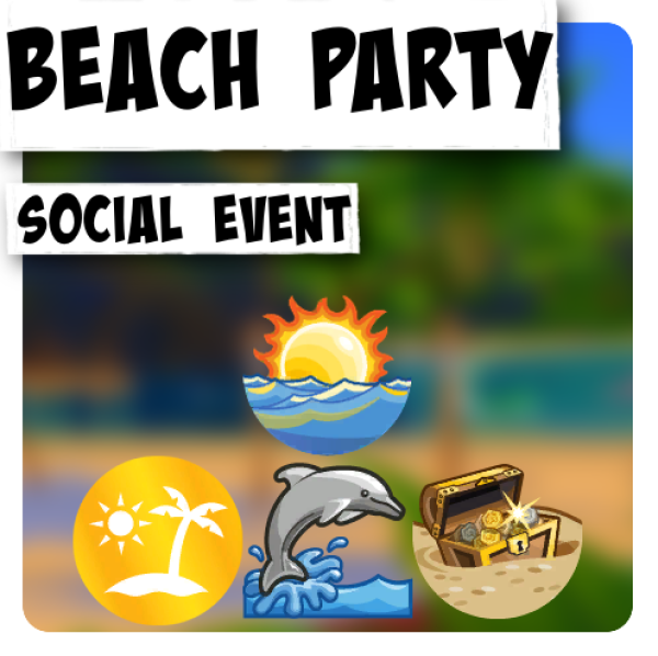 Maxis Match Beach Party Social Event by simsfinds - The Sims 4 Custom Content