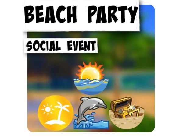 Maxis Match Beach Party Social Event by CosmicZephyrus - The Sims 4 Custom Content