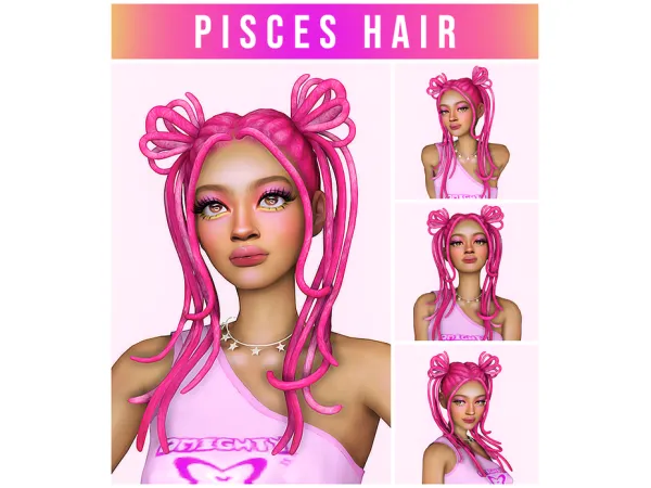 Maxis Match Pisces Hair by kamiiri - The Sims 4 Custom Content