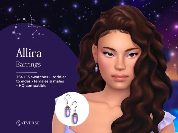 Maxis Match Allira Earrings - The Sims 4 Custom Content
