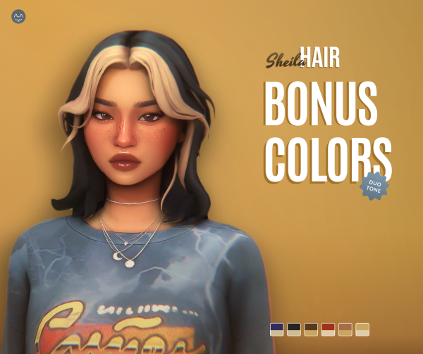 Maxis Match Sheila Hair(Download) by simsfinds - The Sims 4 Custom Content