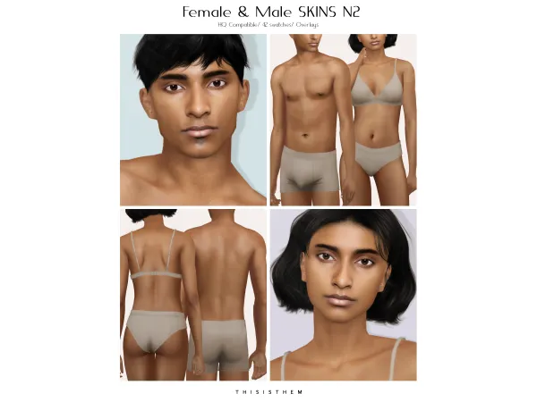 Alpha Skins Set N2 by ThisIsThem - The Sims 4 Custom Content