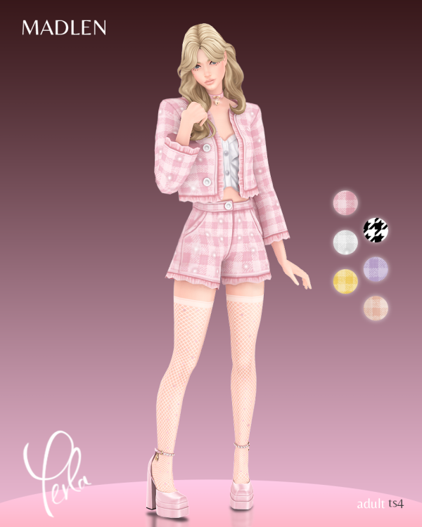 Maxis Match Perla Outfit Stockings by madlensims - The Sims 4 Custom Content