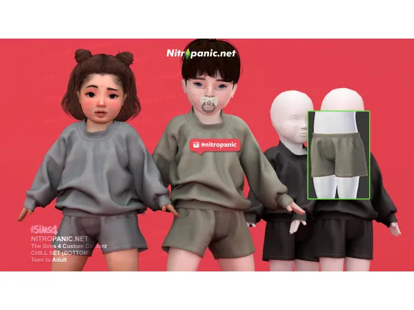 Alpha LIL SET ((BOTTOM)) - The Sims 4 Custom Content