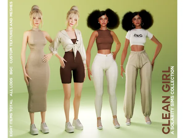 Alpha Clean Girl Collection - The Sims 4 Custom Content