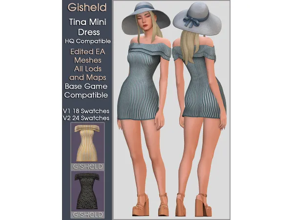 Maxis Match Tina Mini Dress - The Sims 4 Custom Content