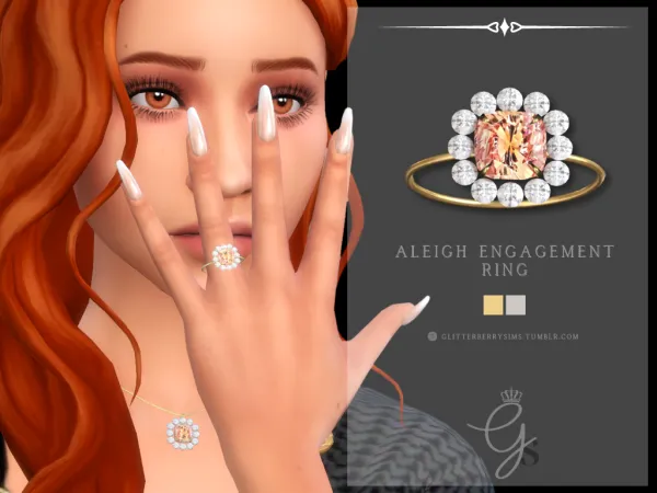 Mix Aleigh Engagement Ring by Glitterberry Sims - The Sims 4 Custom Content