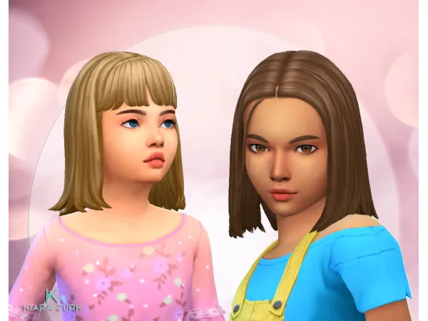 Maxis Match Kendra Hairstyle for Girls - The Sims 4 Custom Content