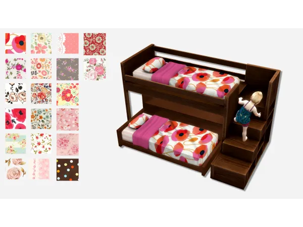 Maxis Match Toddler bedding for bunk beds by rrtt - The Sims 4 Custom Content