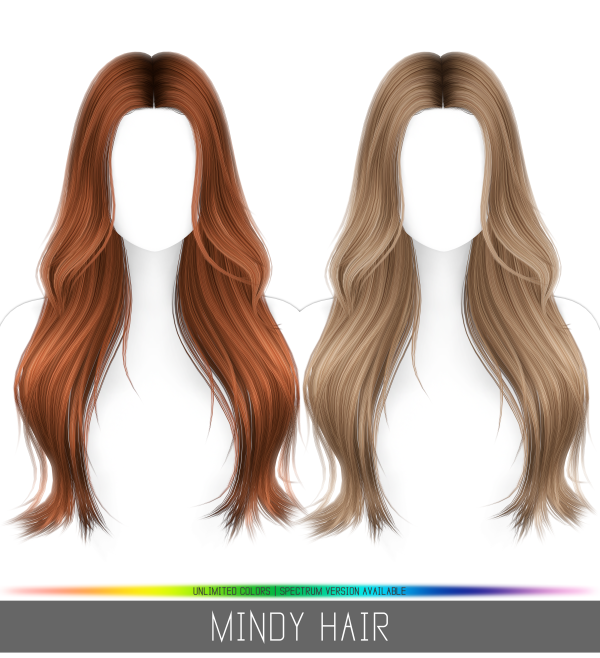Alpha MINDY HAIR by simsfinds - The Sims 4 Custom Content
