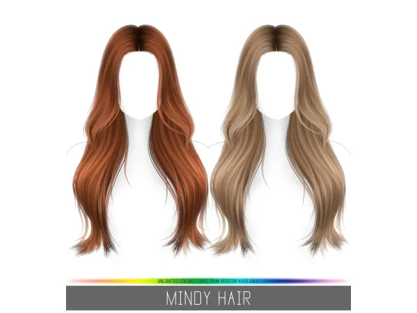 Alpha MINDY HAIR by Simpliciaty - The Sims 4 Custom Content